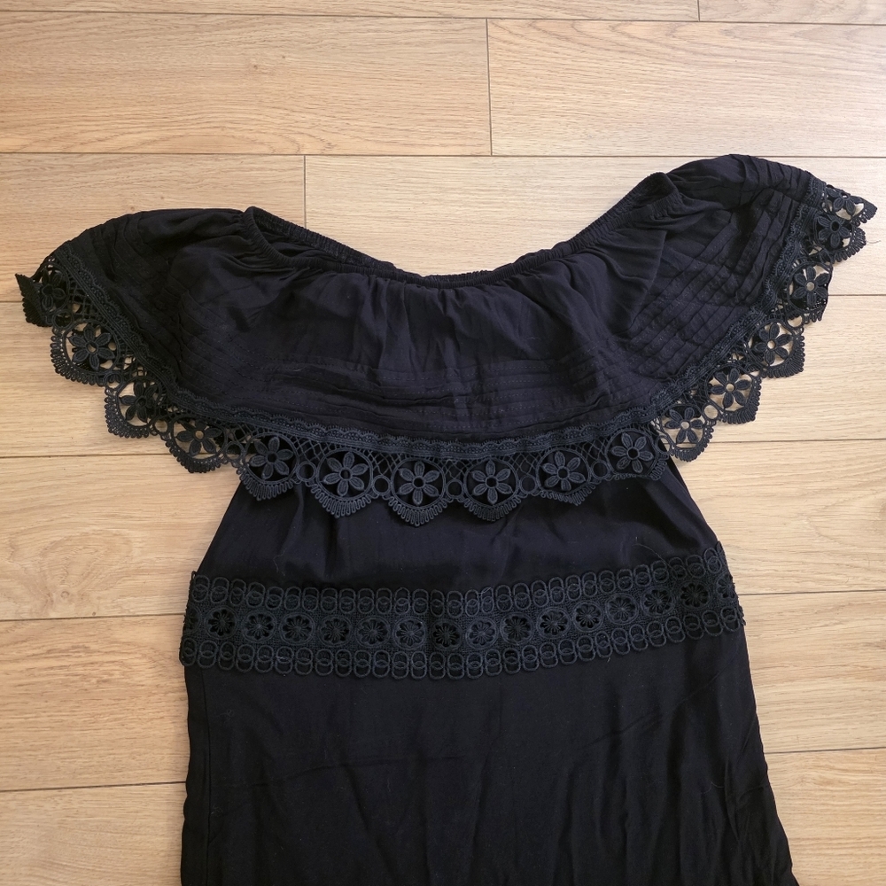 Meghan Los Angeles Off The Shoulder Maxi Dress- M - Picture 9 of 13
